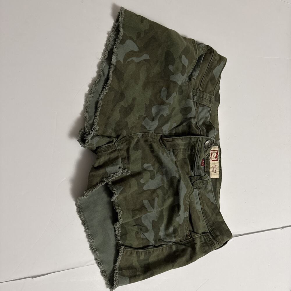 Lei Y2K Ashley Low Rise Camouflage Denim Mini Shorts 17 regular